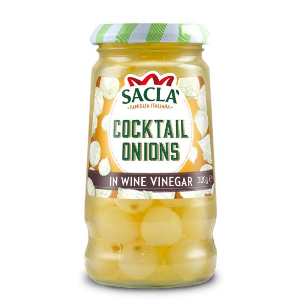 Cocktail onions in wine vinegar